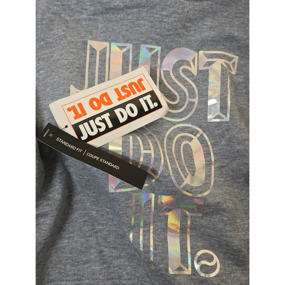 Nike Just Do It Crop Sweatsuit Gray Standard Fit NWT